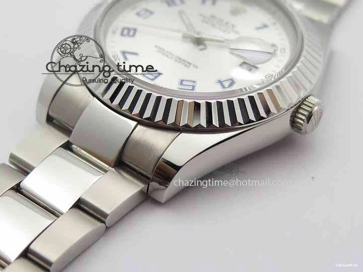 SS SA3136 Bracelet BP Silver 41mm Edition Blue DateJust Maker Arabic II Best 116334 SS On Dial 1231